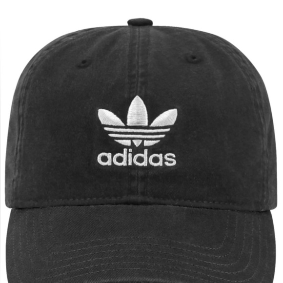 Adidas Originals Youth Washed Relaxed Hat Black Baseball Cap - Picture 4 of 4